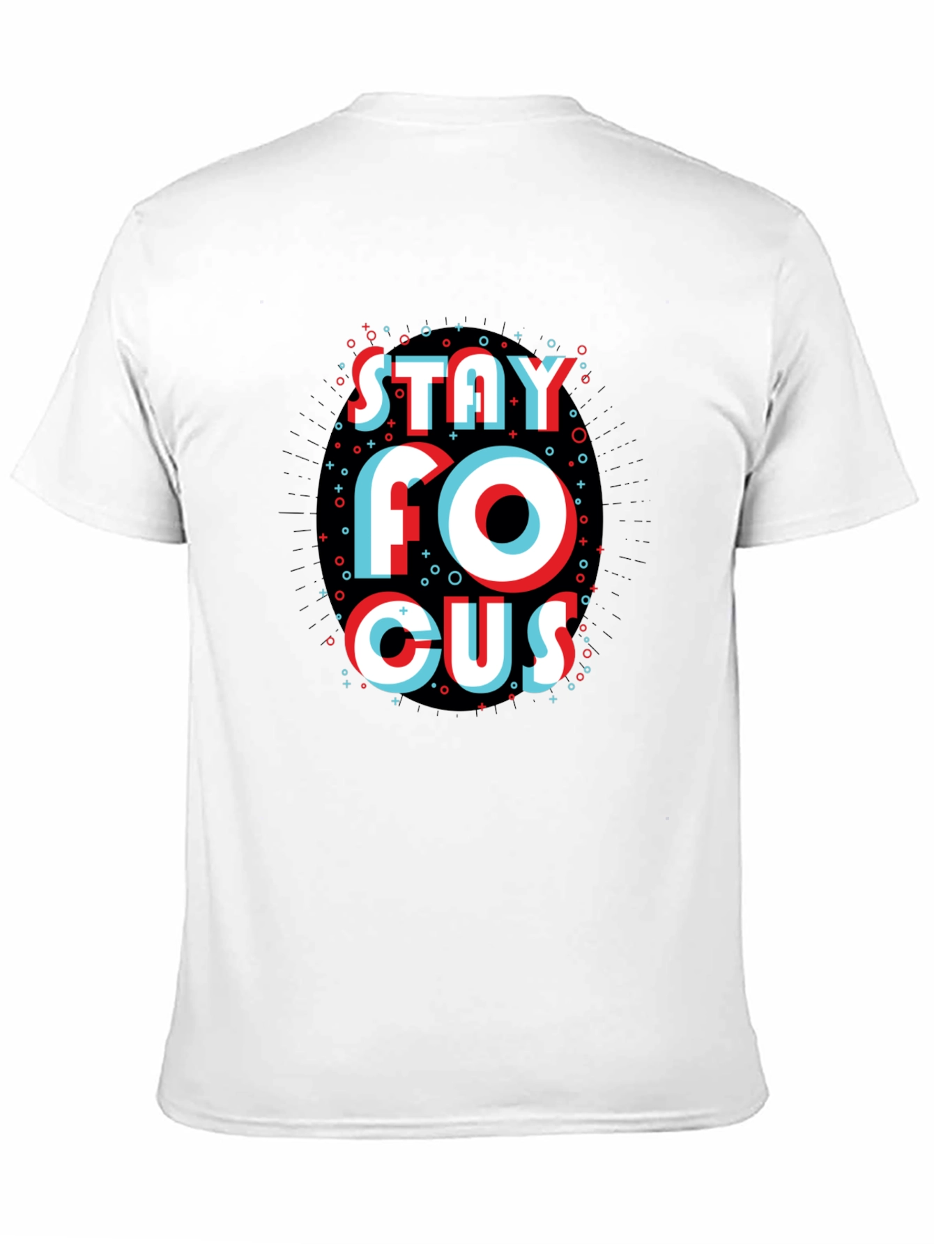 Stay Focus Graphic Black T-Shirt