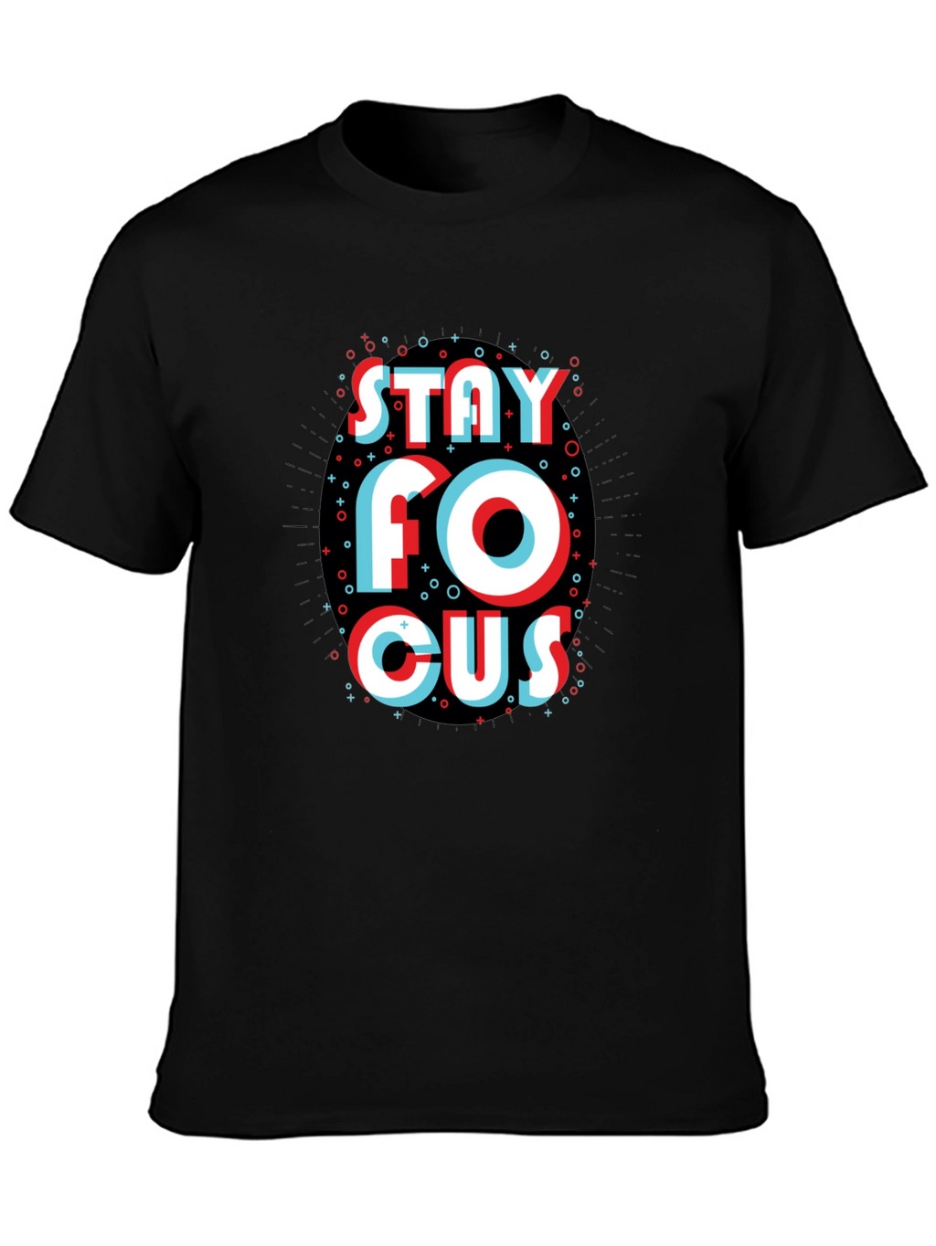Stay Focus Graphic Black T-Shirt
