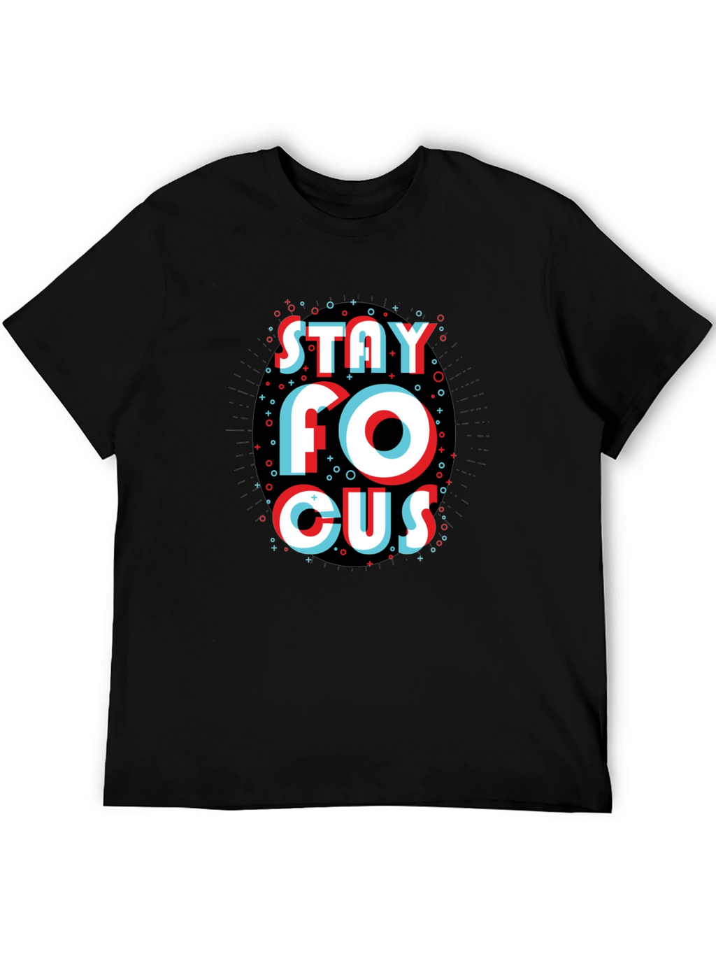 Stay Focus Graphic Black T-Shirt