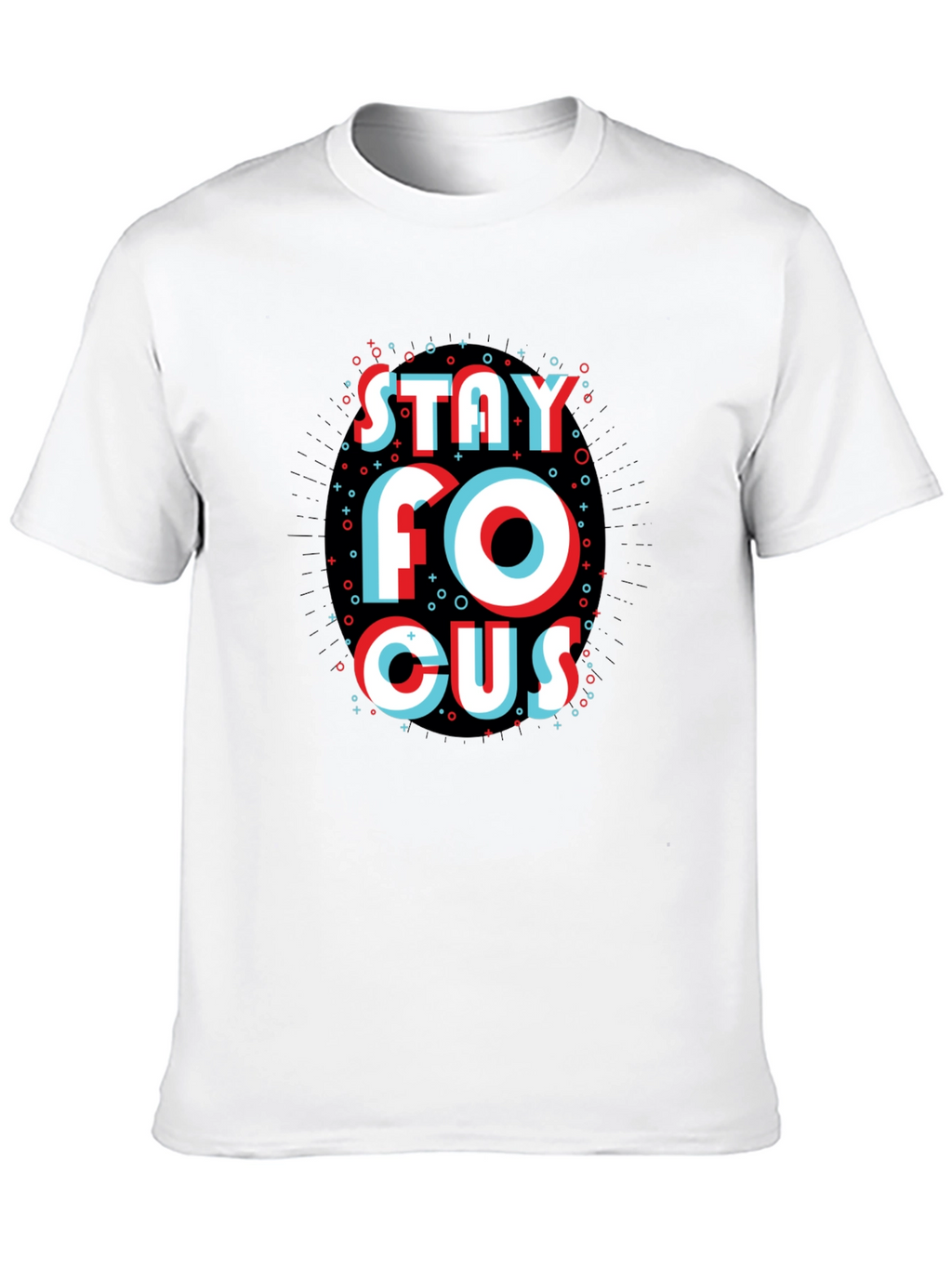 Stay Focus Graphic Black T-Shirt