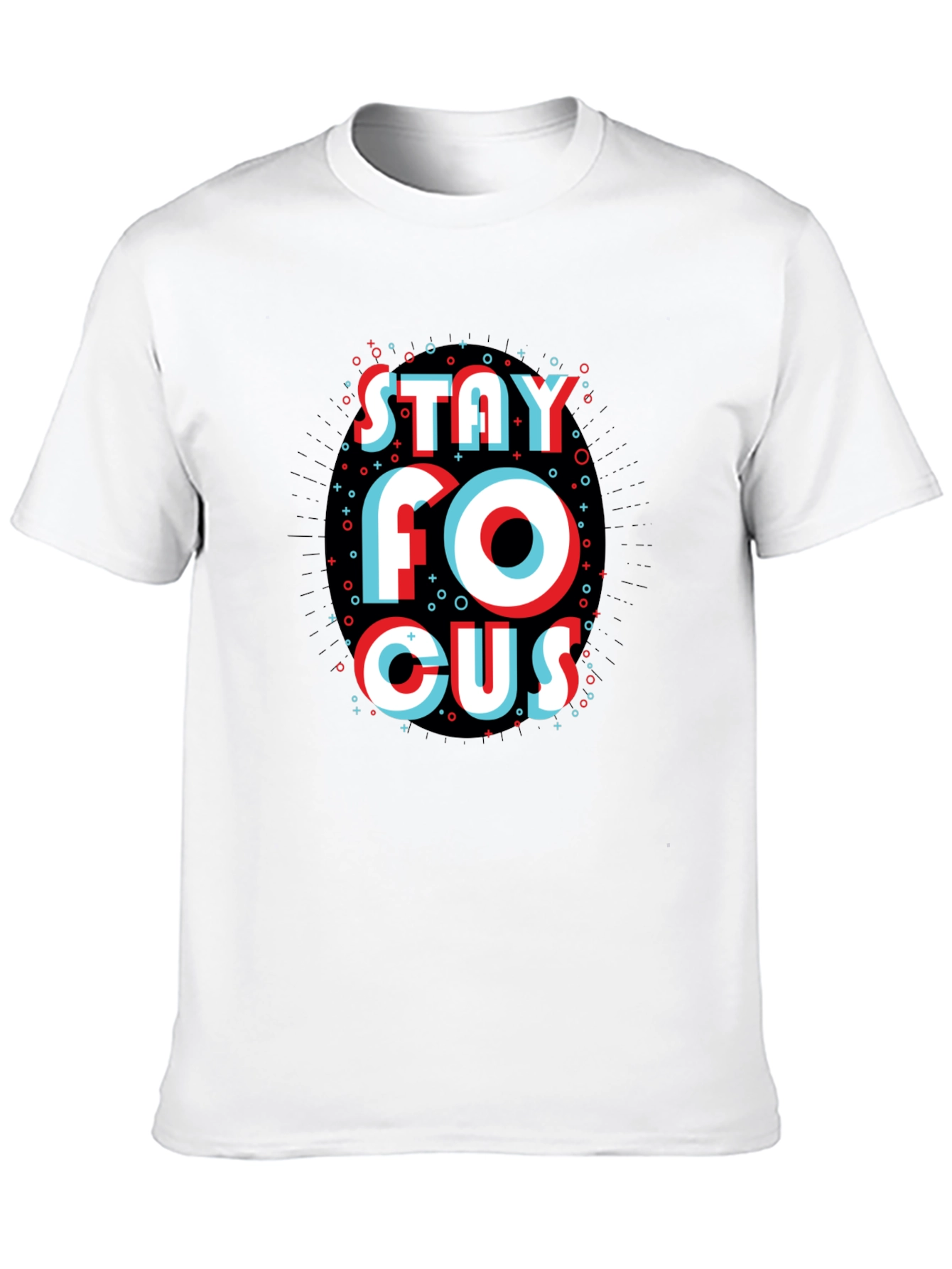 Stay Focus Graphic Black T-Shirt