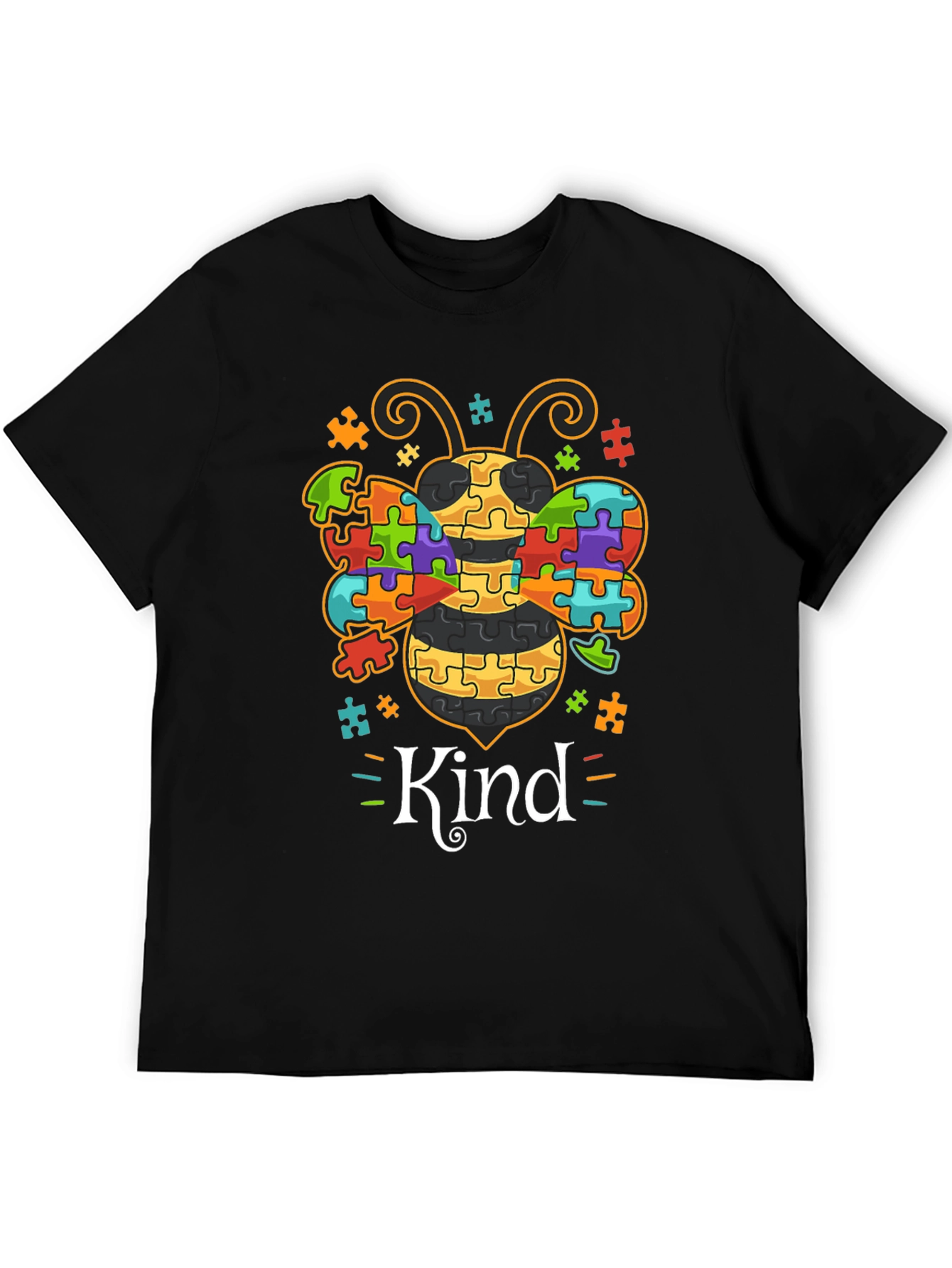 Kind Bee Autism Awareness Puzzle Piece T-Shirt