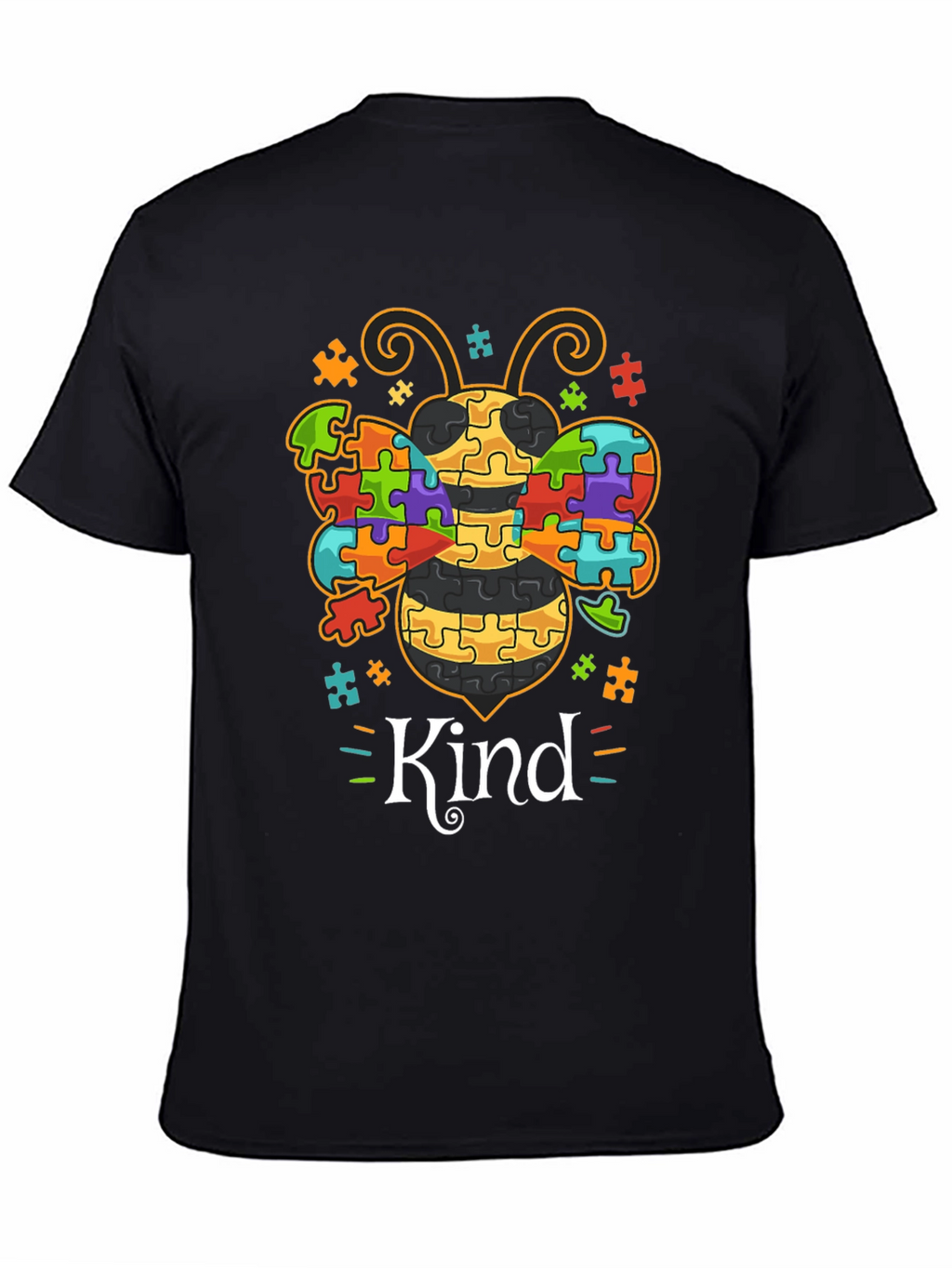 Kind Bee Autism Awareness Puzzle Piece T-Shirt