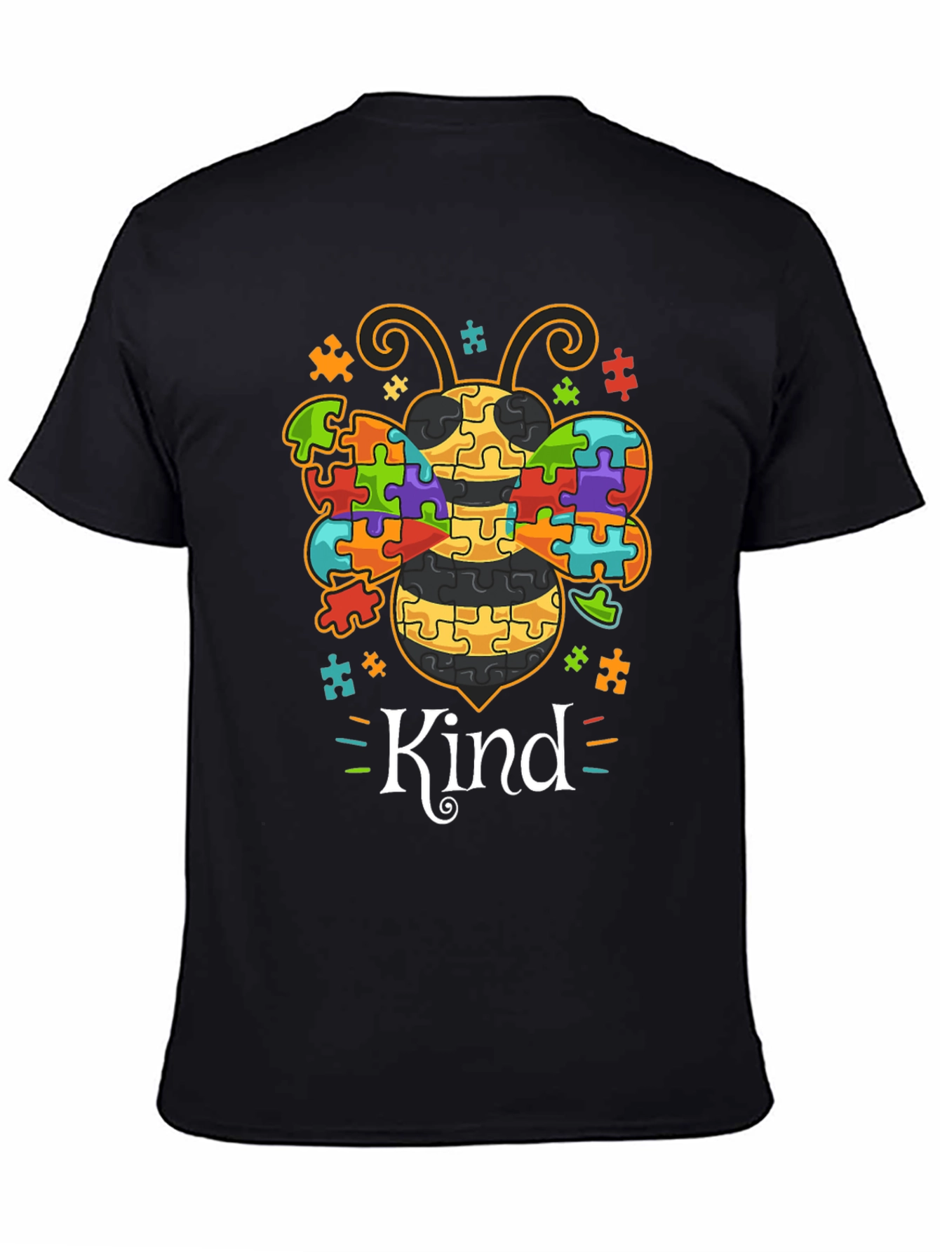 Kind Bee Autism Awareness Puzzle Piece T-Shirt