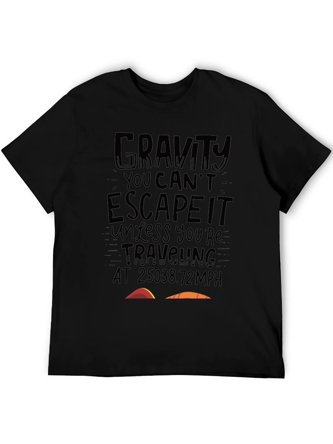 Gravity Escape Velocity Black T-Shirt