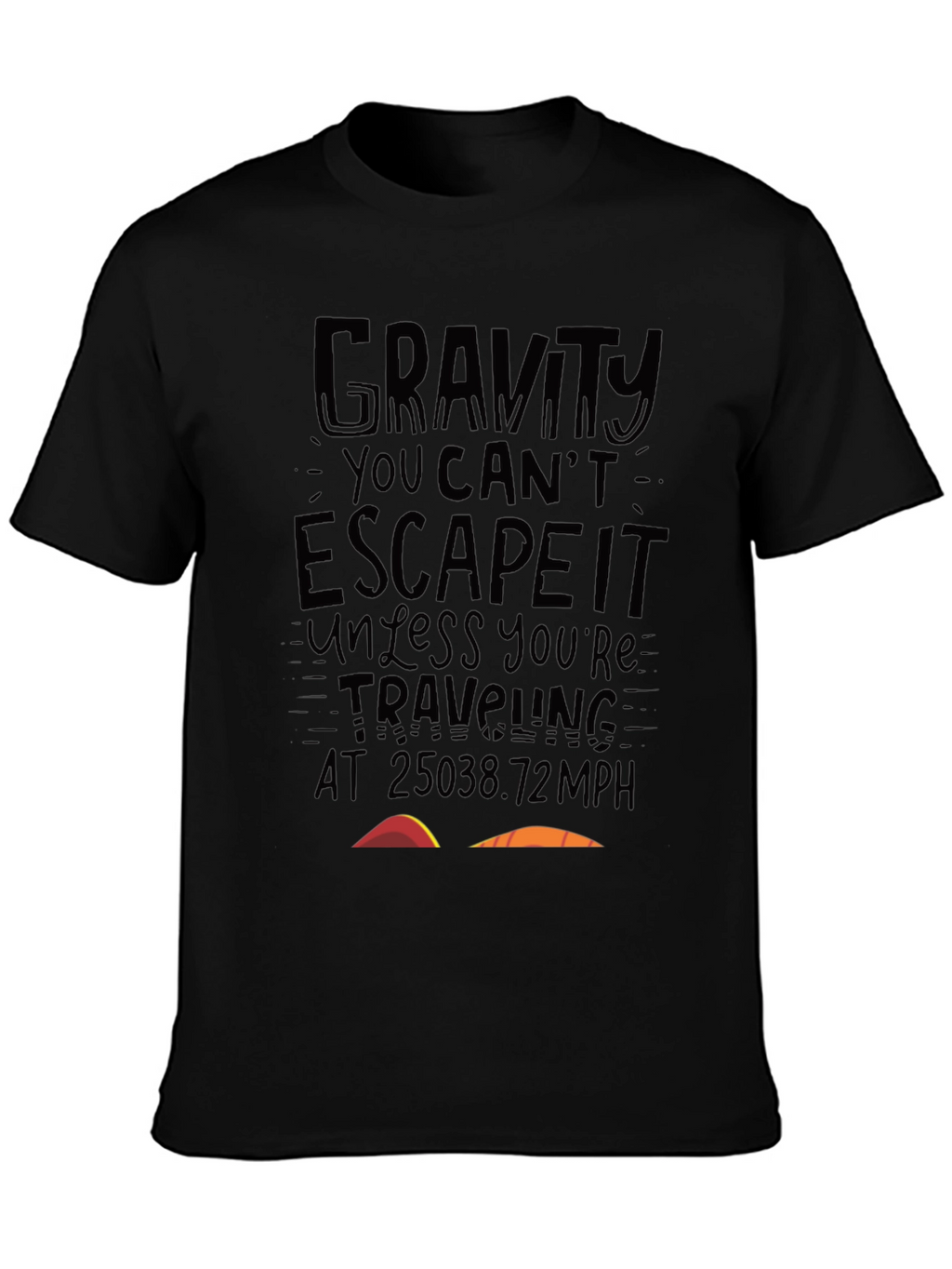 Gravity Escape Velocity Black T-Shirt