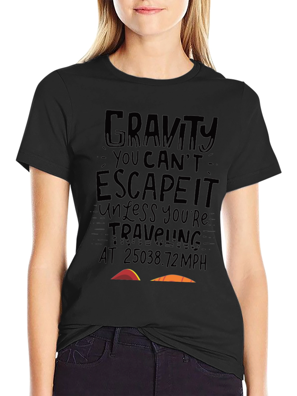 Gravity Escape Velocity Black T-Shirt