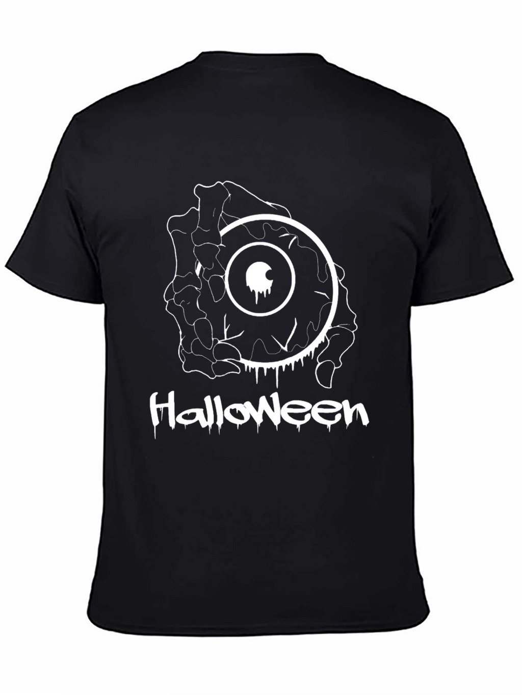 Halloween Eyeball Skeleton Hand Graphic T-Shirt