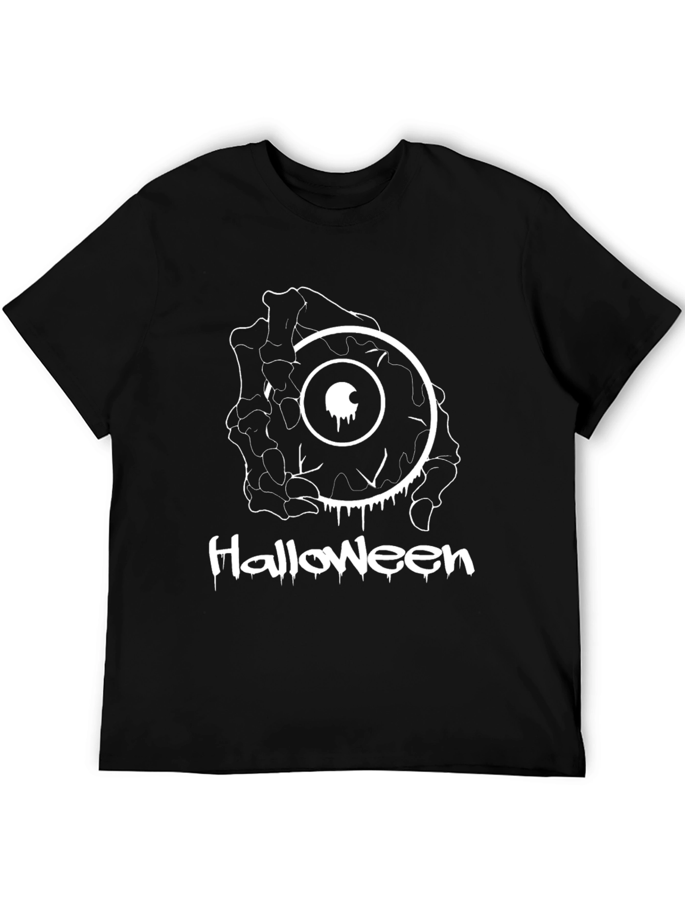 Halloween Eyeball Skeleton Hand Graphic T-Shirt