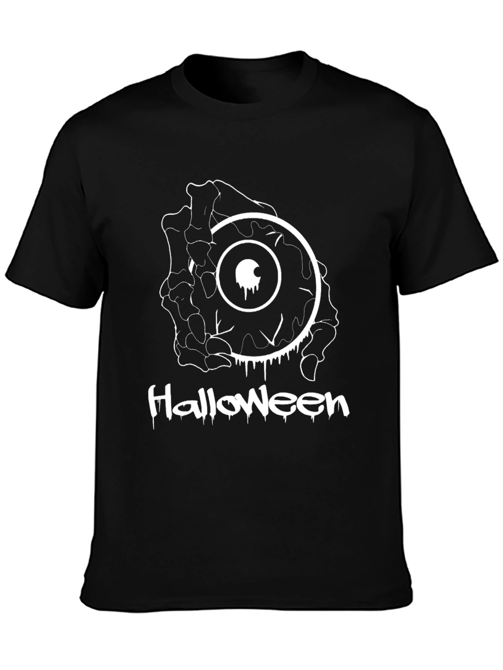 Halloween Eyeball Skeleton Hand Graphic T-Shirt