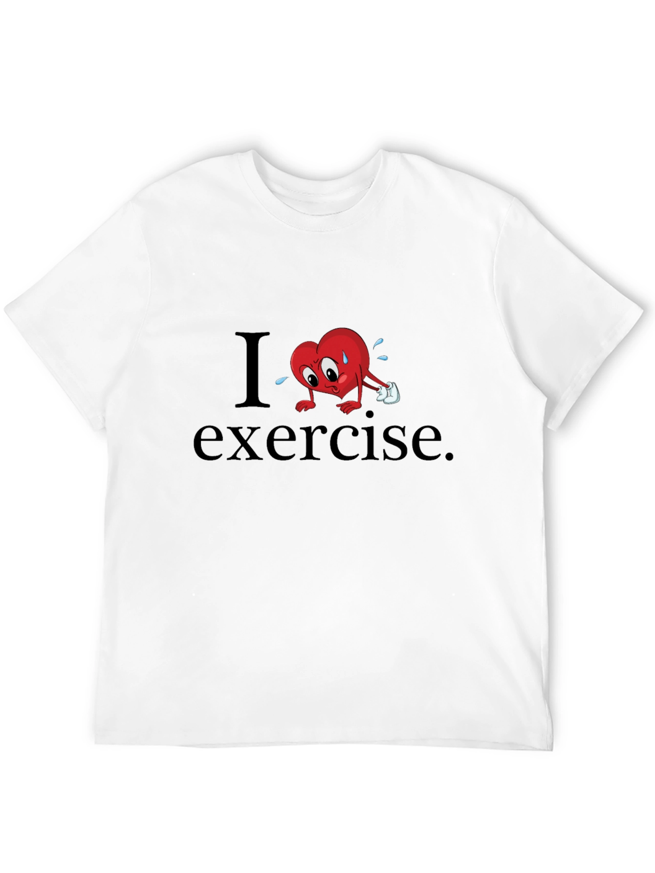 I Heart Exercise Funny Graphic T-Shirt