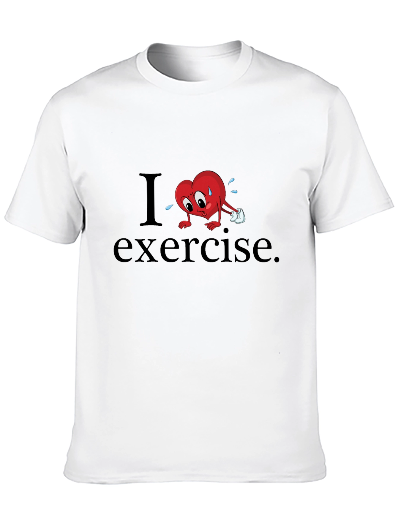 I Heart Exercise Funny Graphic T-Shirt