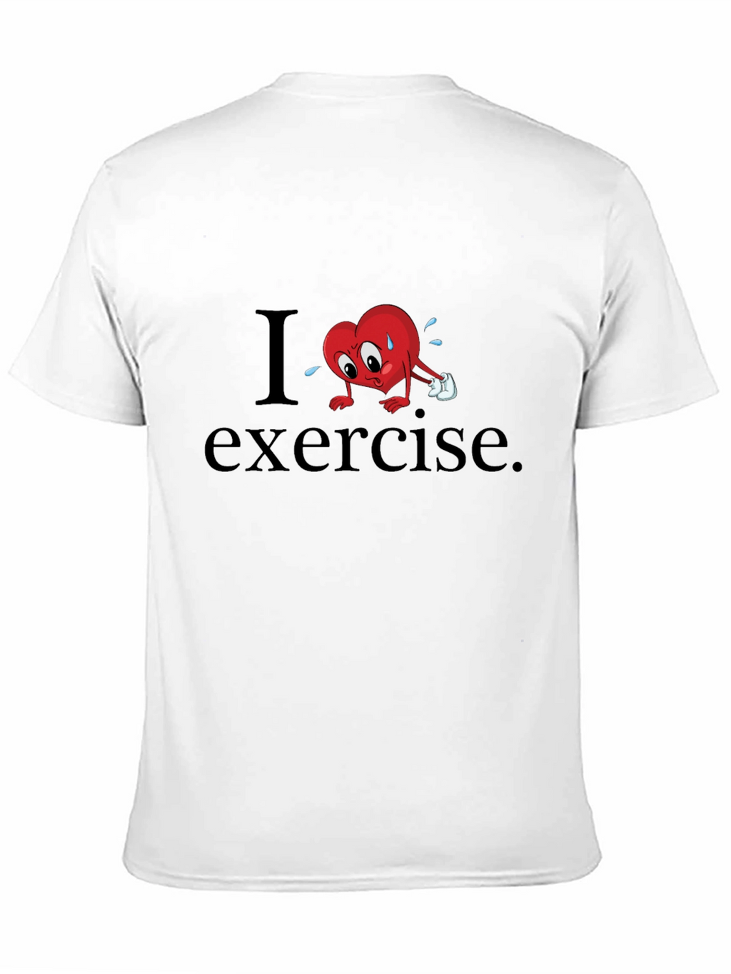 I Heart Exercise Funny Graphic T-Shirt