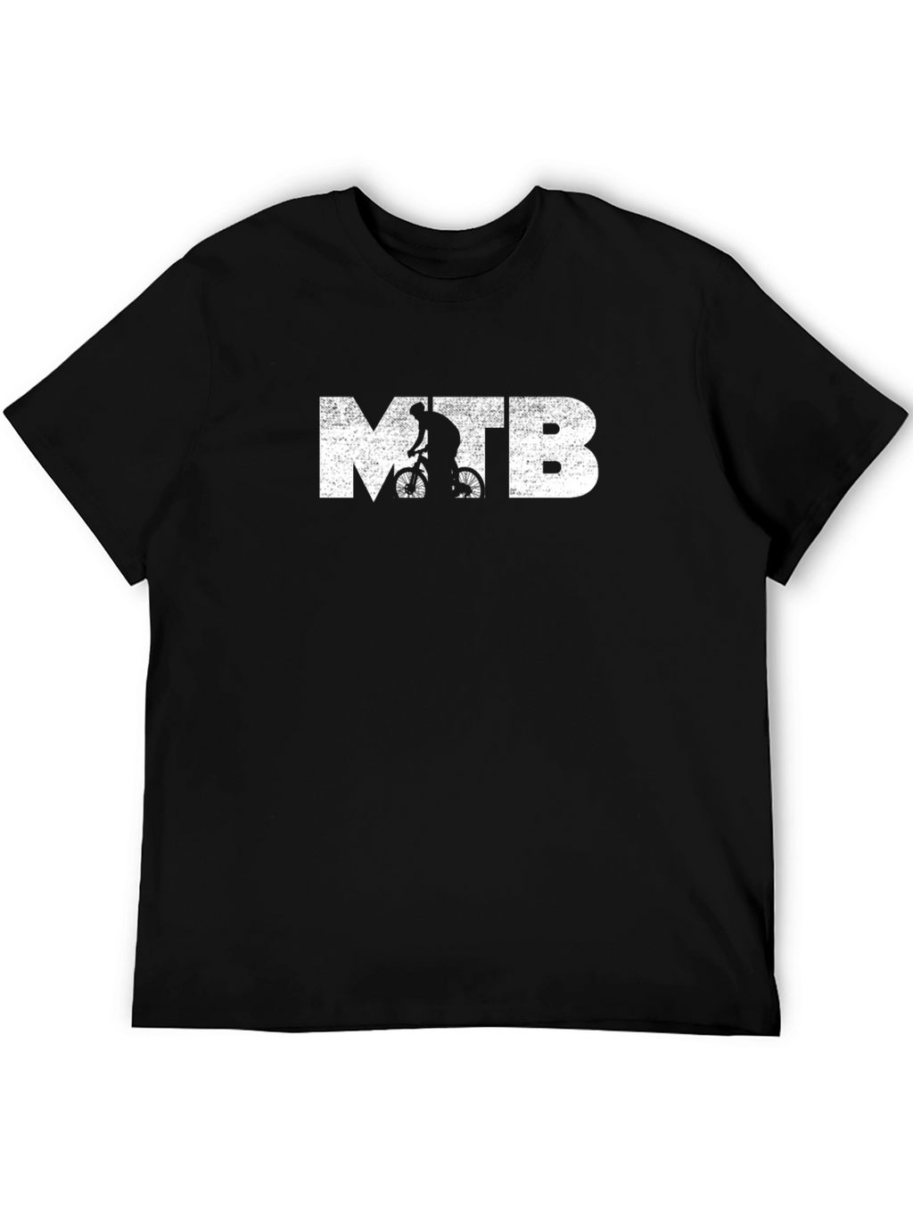MTB Biker Graphic Tee - Black Cotton T-Shirt