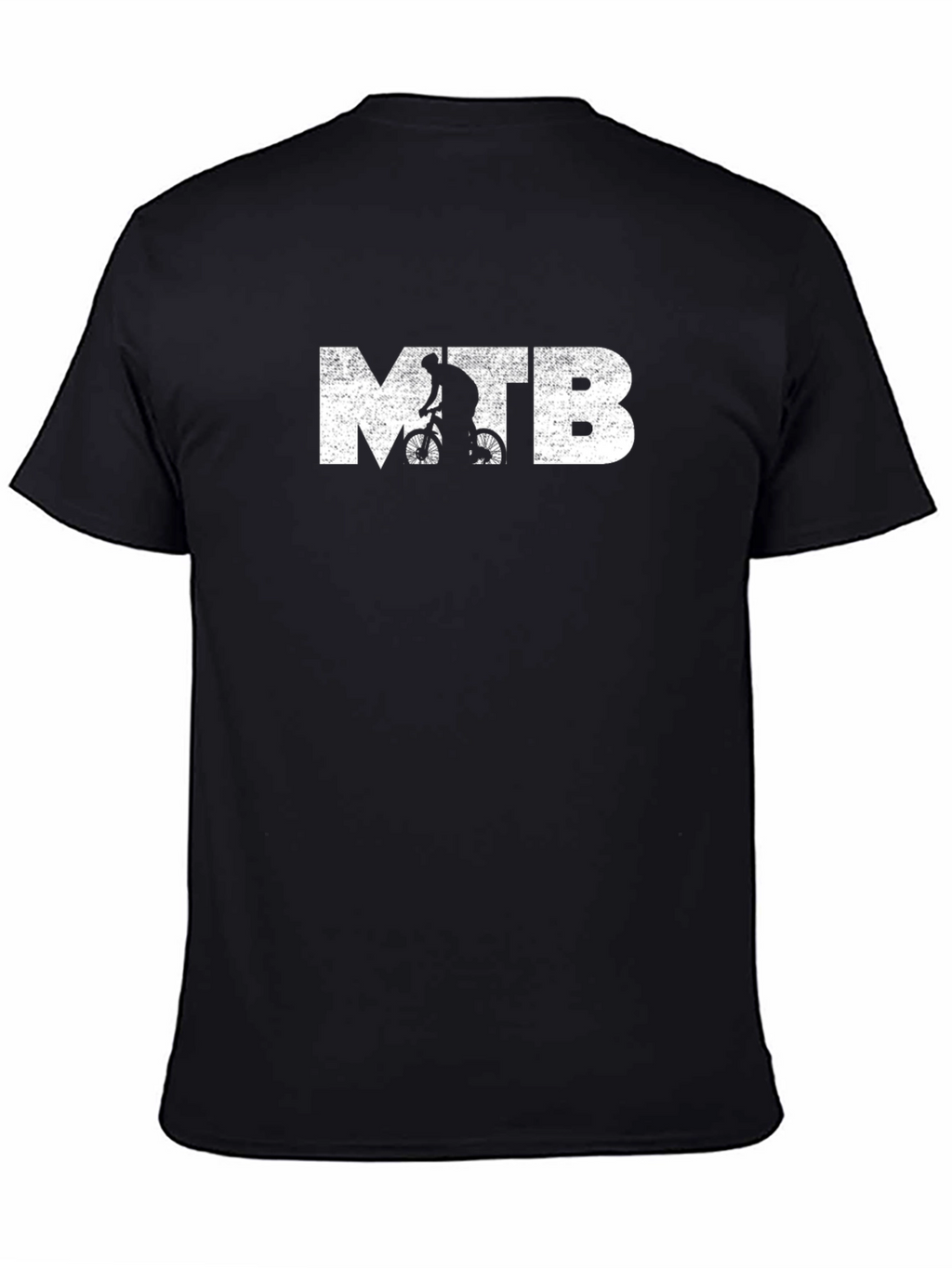 MTB Biker Graphic Tee - Black Cotton T-Shirt