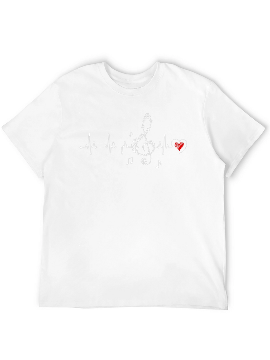 Music Heartbeat T-Shirt - Black