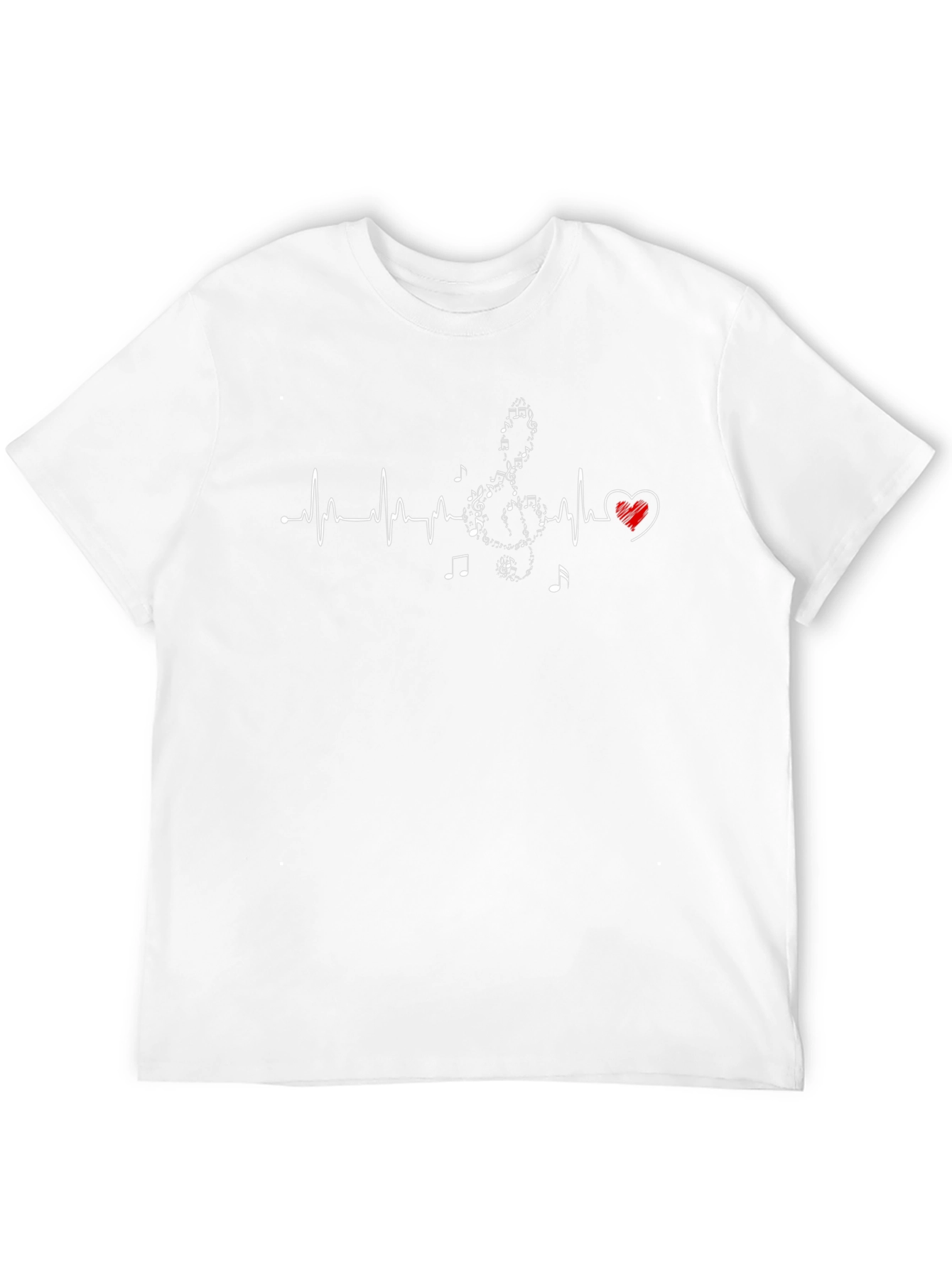 Music Heartbeat T-Shirt - Black