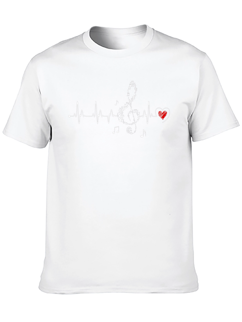 Music Heartbeat T-Shirt - Black