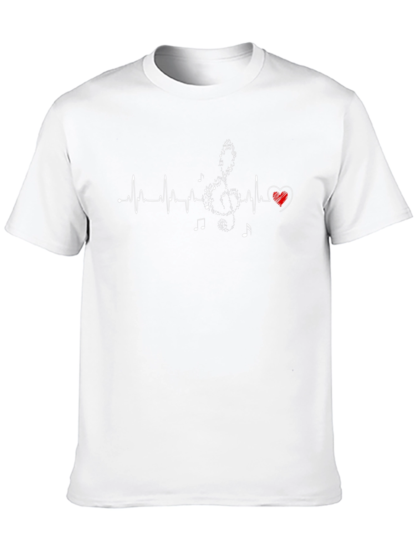 Music Heartbeat T-Shirt - Black