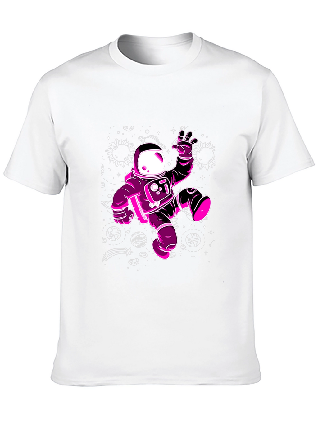 Cosmic Astronaut Graphic Tee - Black