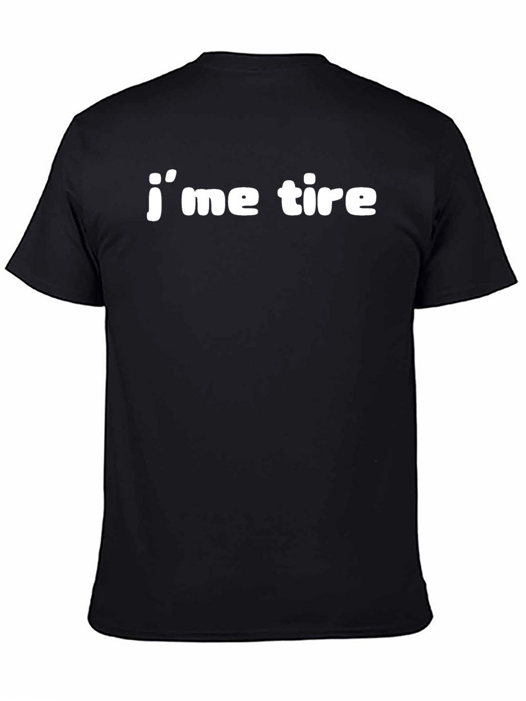 Im Tire Funny Slogan Black Cotton T-Shirt