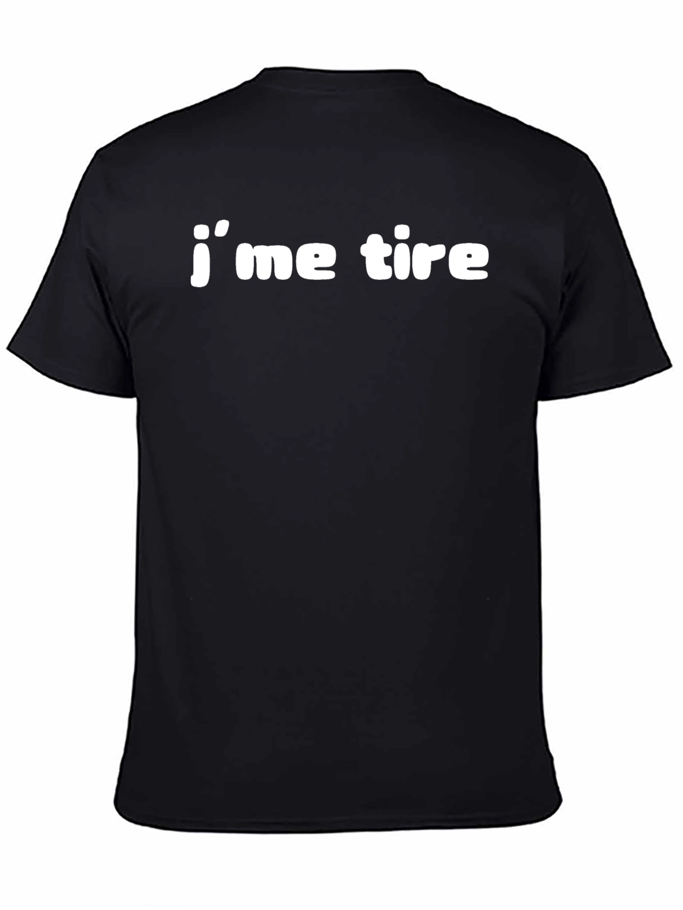 Im Tire Funny Slogan Black Cotton T-Shirt
