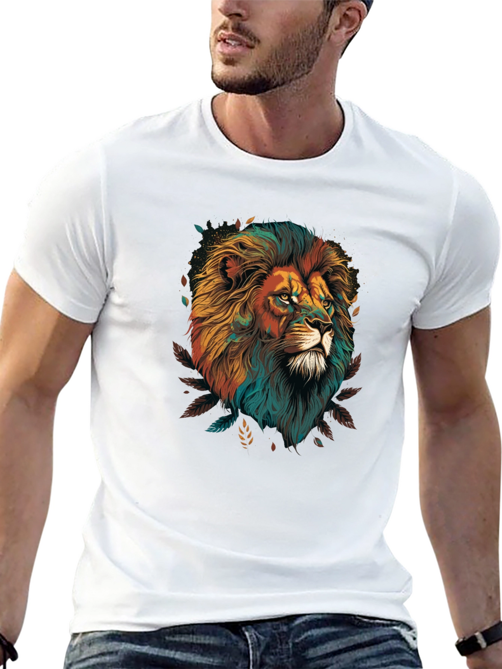 Lion Graphic Black T-Shirt