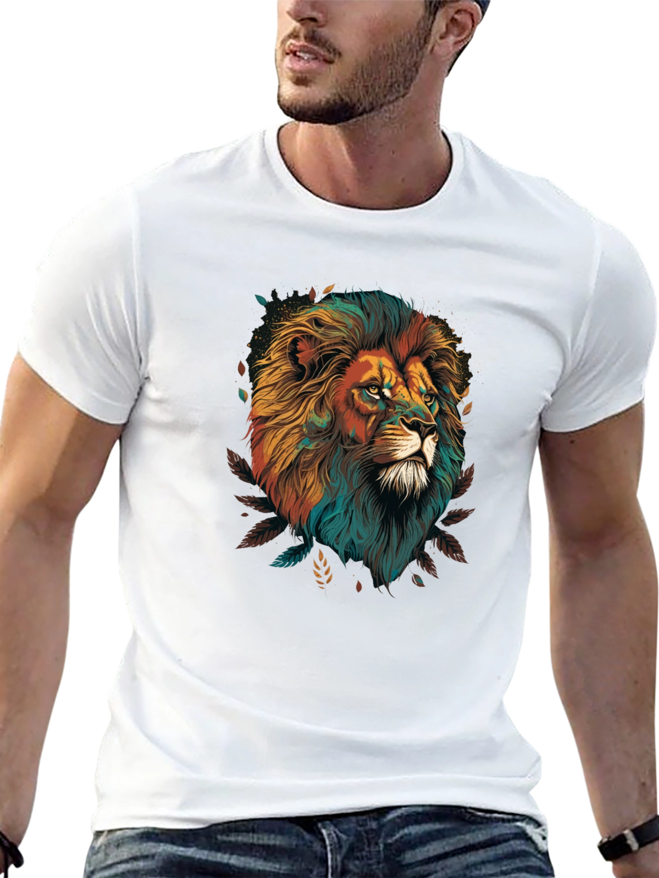 Lion Graphic Black T-Shirt