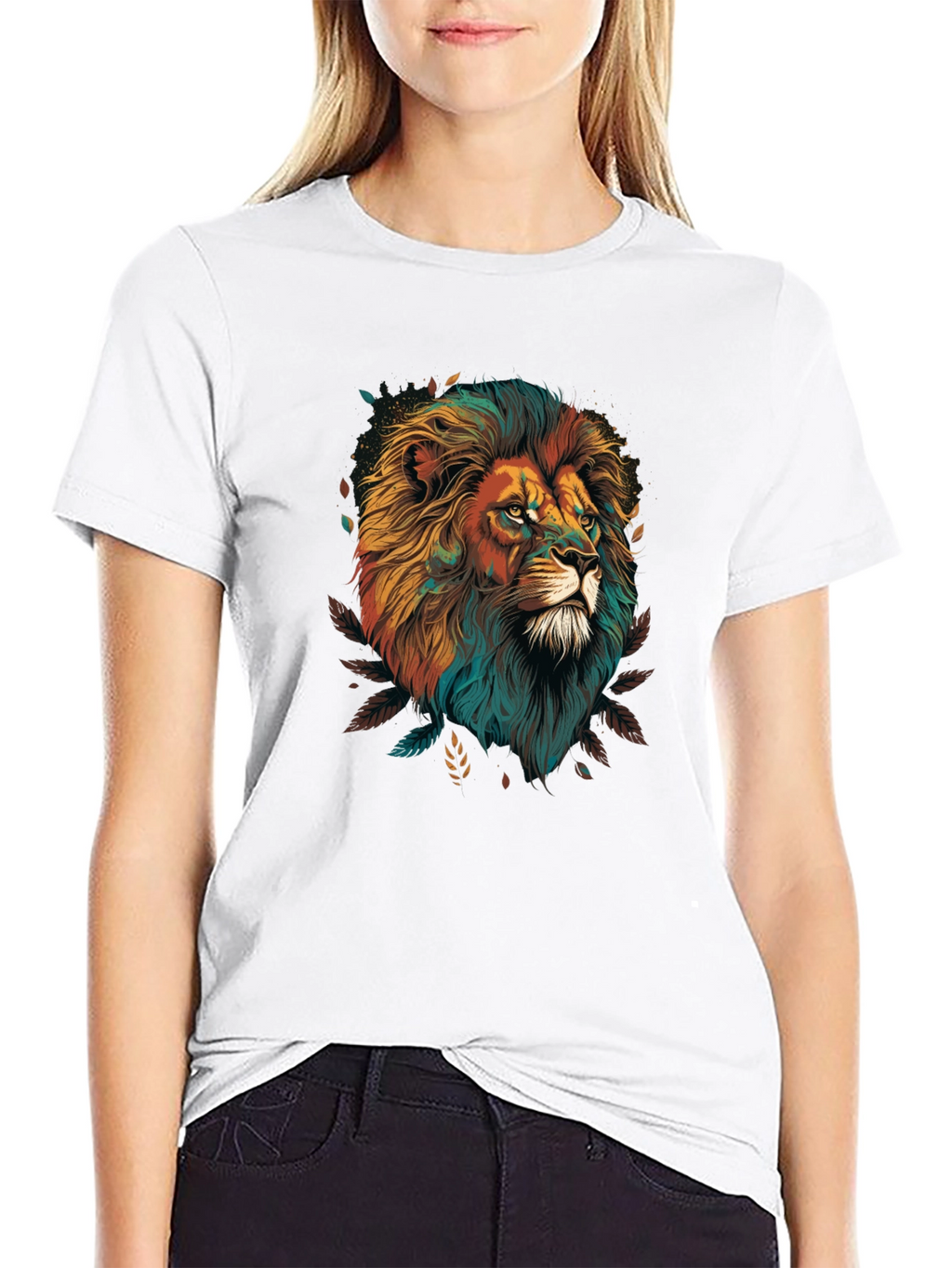 Lion Graphic Black T-Shirt