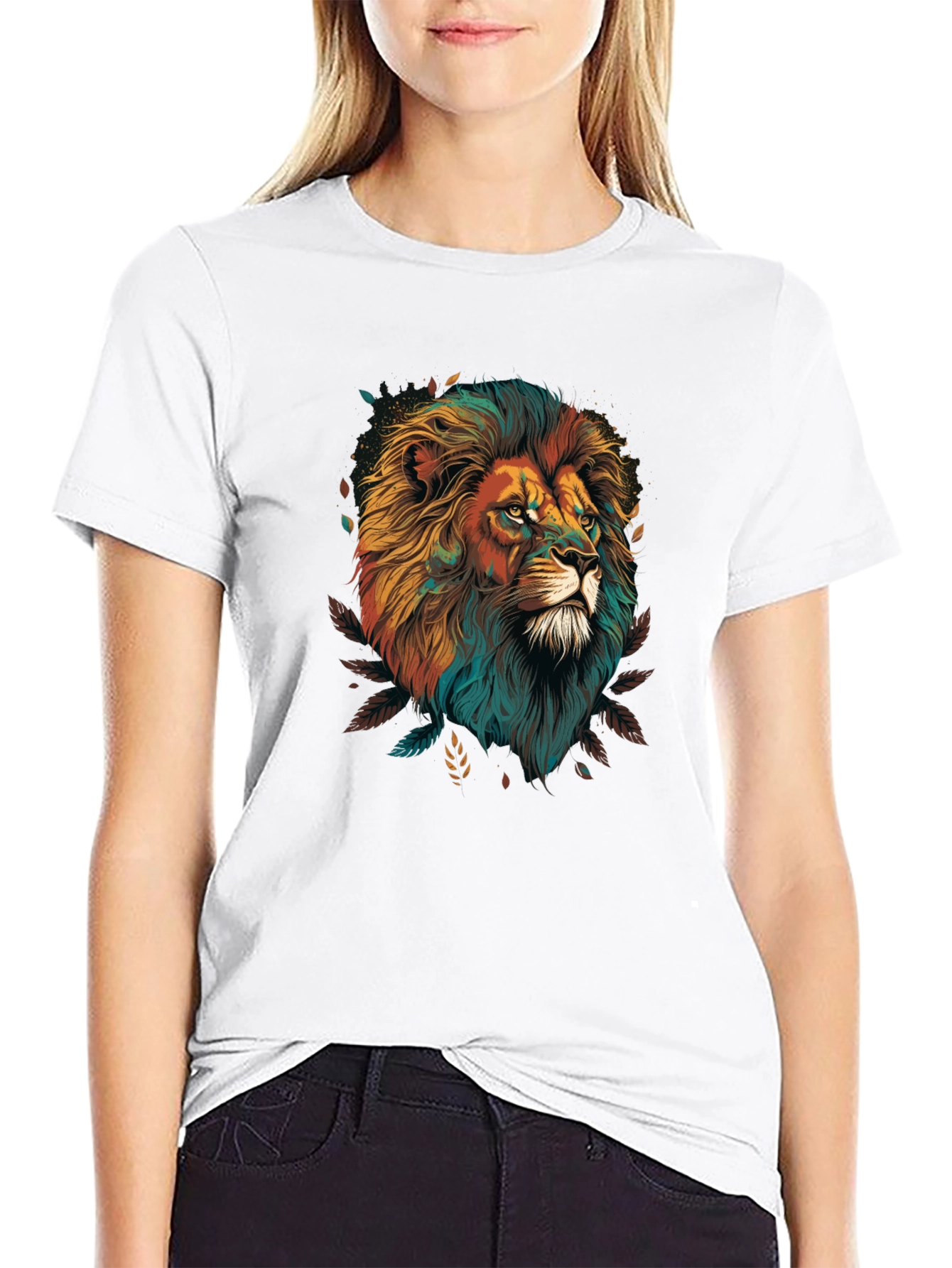 Lion Graphic Black T-Shirt