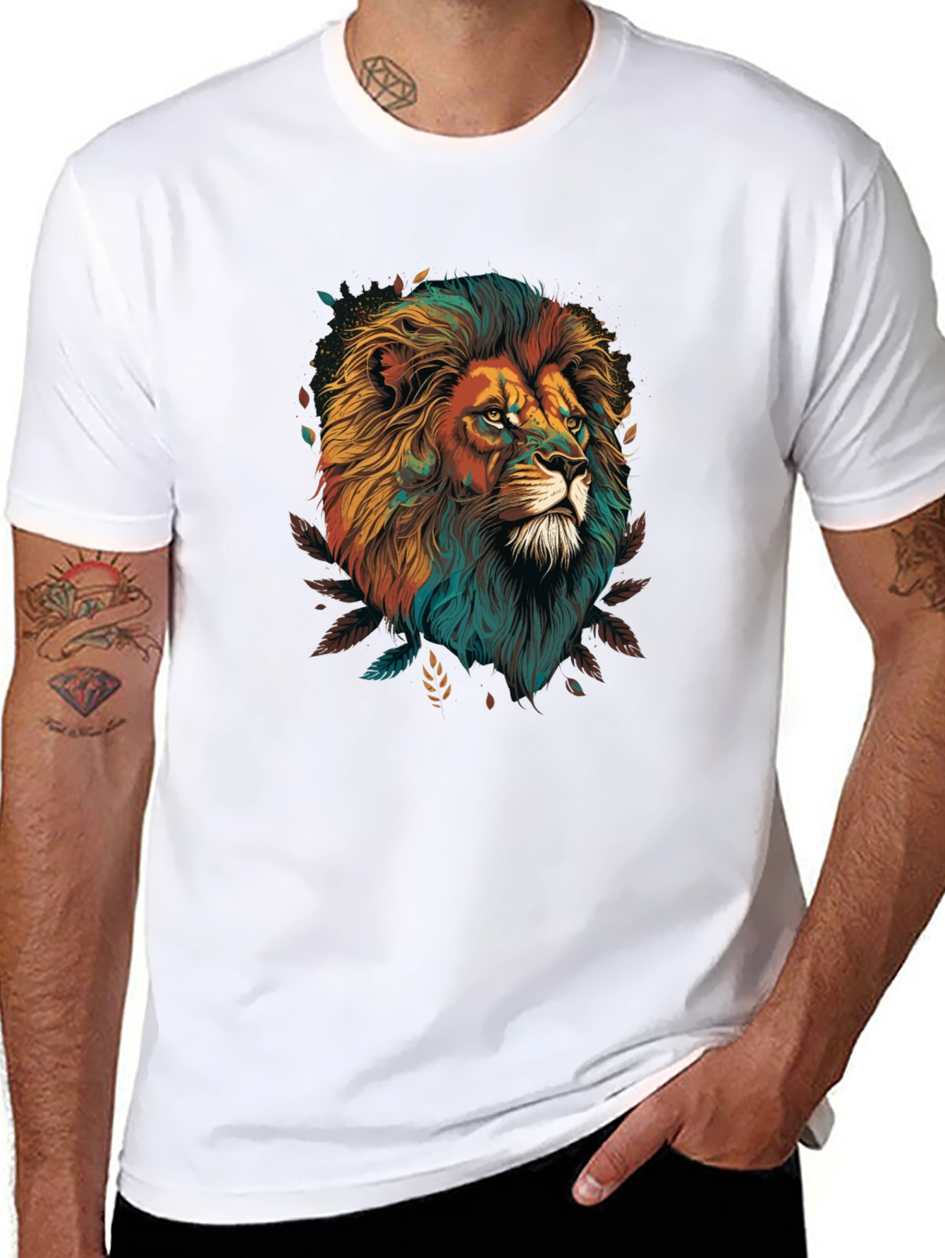 Lion Graphic Black T-Shirt
