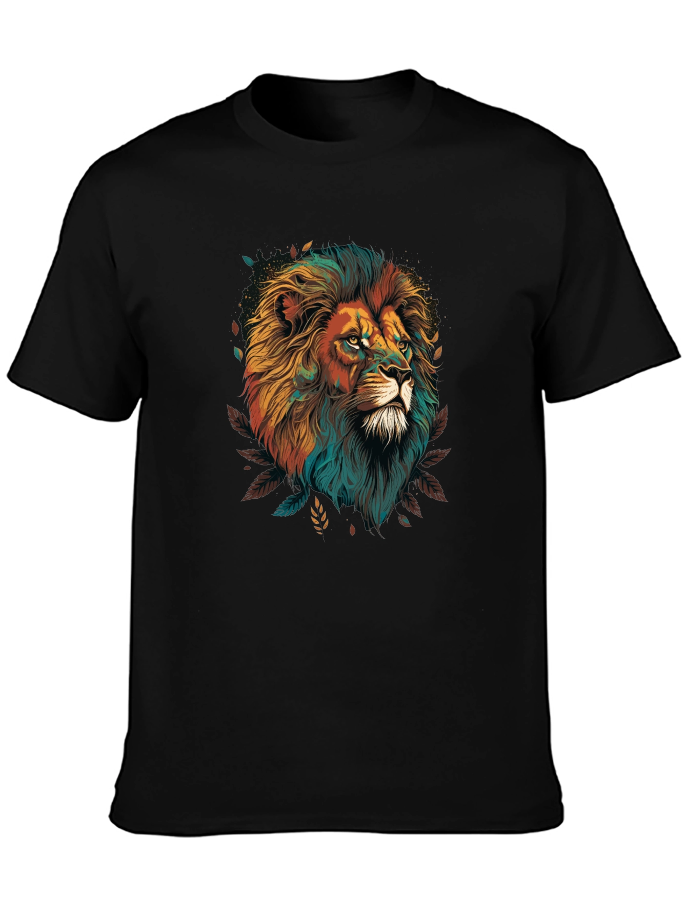 Lion Graphic Black T-Shirt