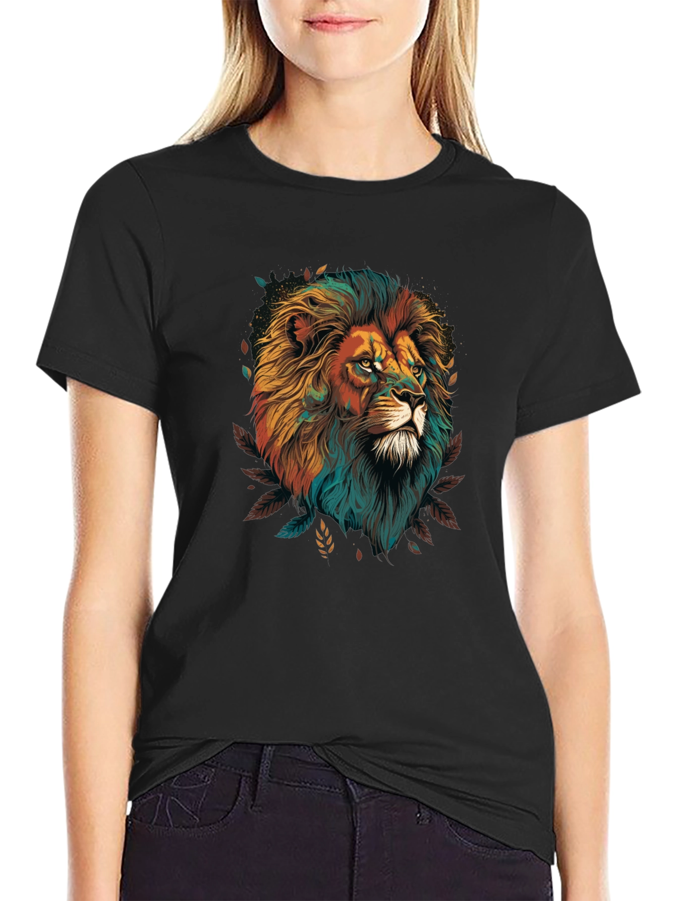 Lion Graphic Black T-Shirt