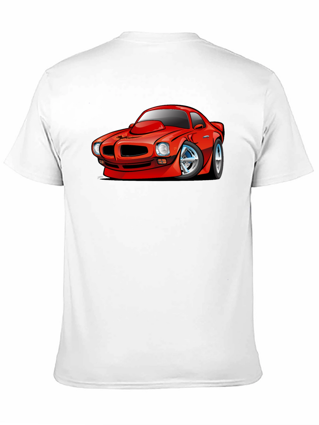 Cartoon Car Graphic T-Shirt - Black