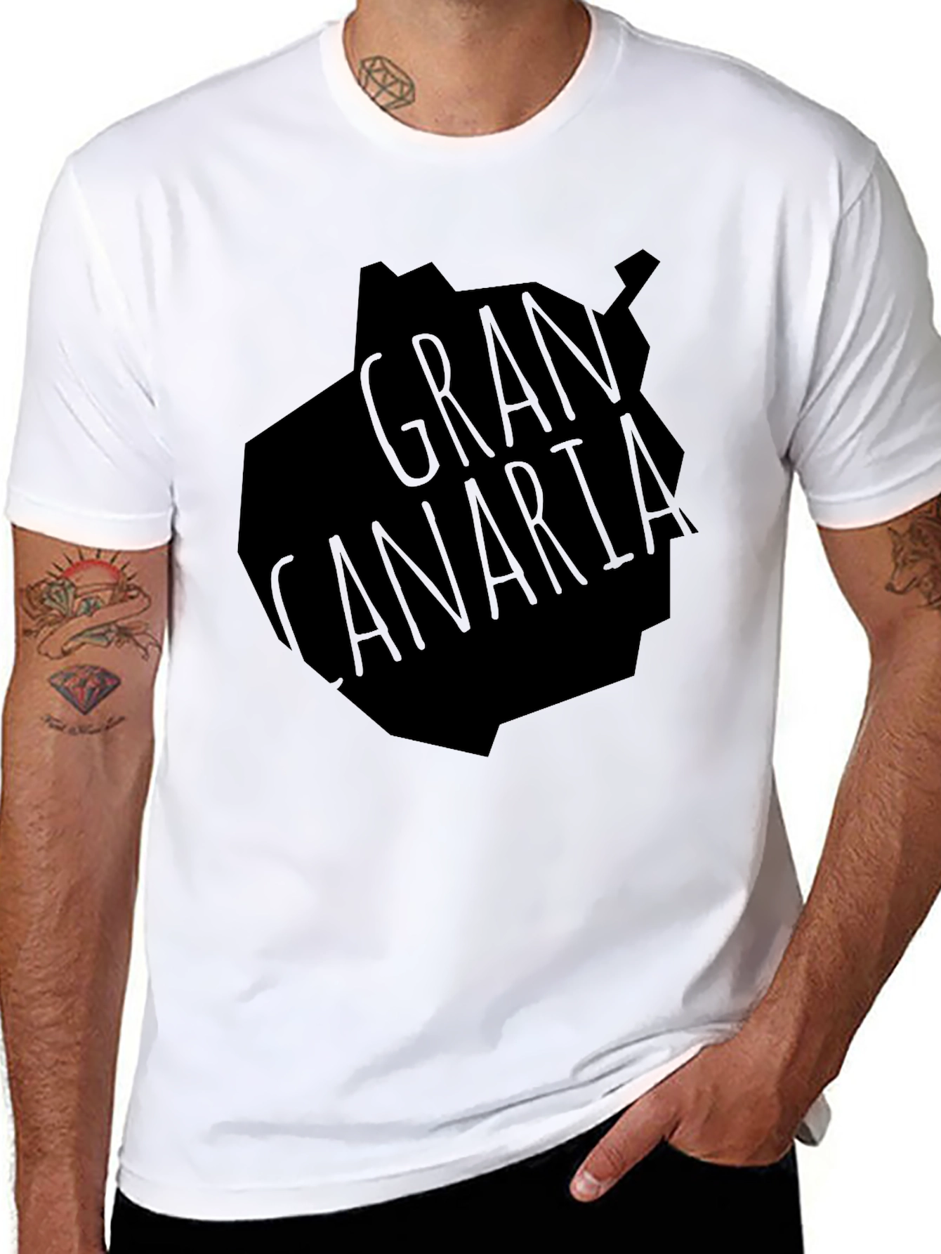 Gran Canaria Island Black Graphic Tee