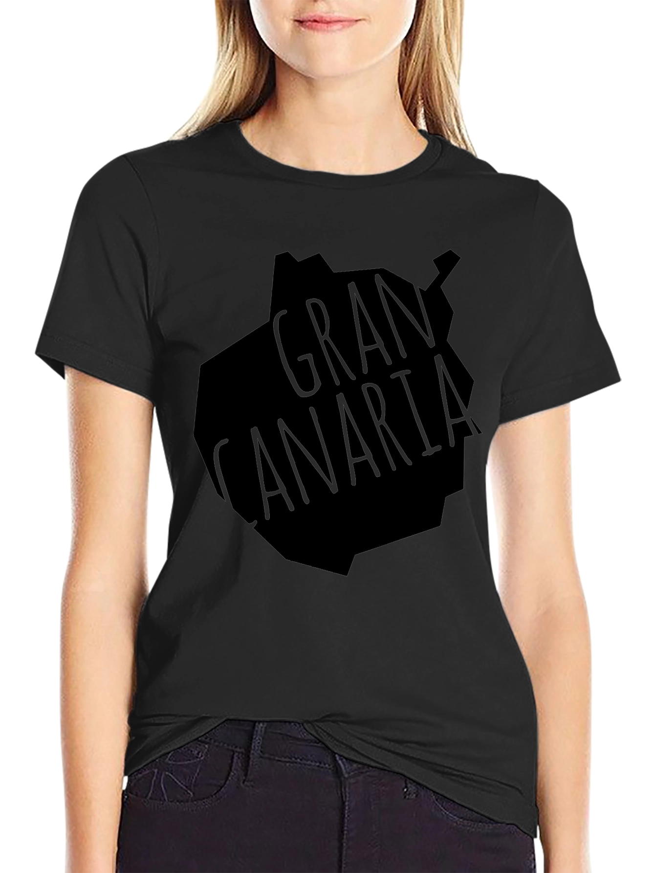 Gran Canaria Island Black Graphic Tee