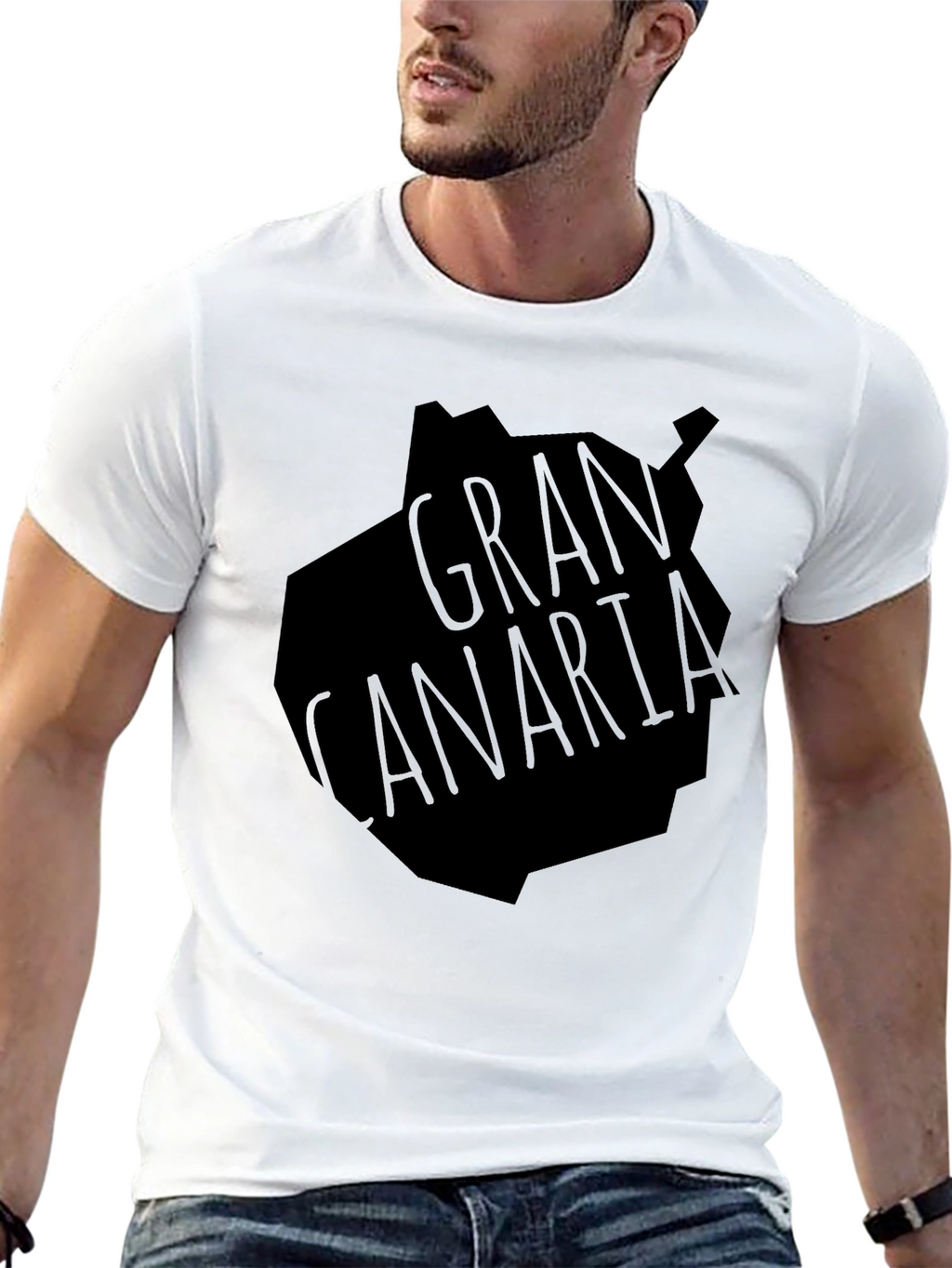 Gran Canaria Island Black Graphic Tee