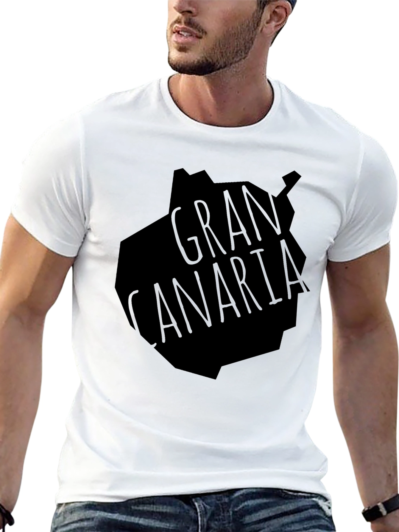 Gran Canaria Island Black Graphic Tee