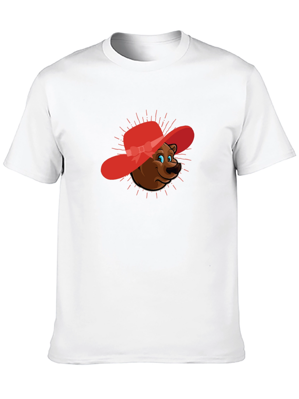 Bear in Red Hat Graphic Tee - Unisex