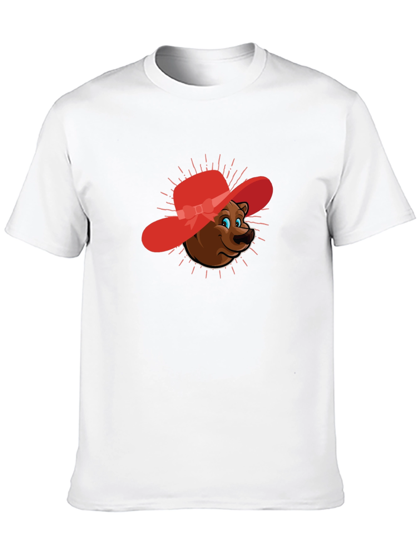 Bear in Red Hat Graphic Tee - Unisex