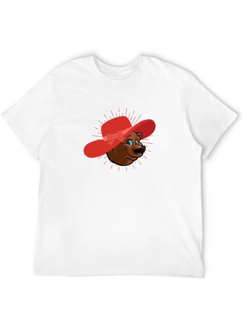 Bear in Red Hat Graphic Tee - Unisex