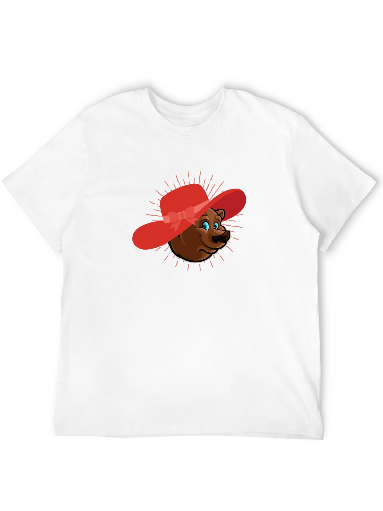 Bear in Red Hat Graphic Tee - Unisex