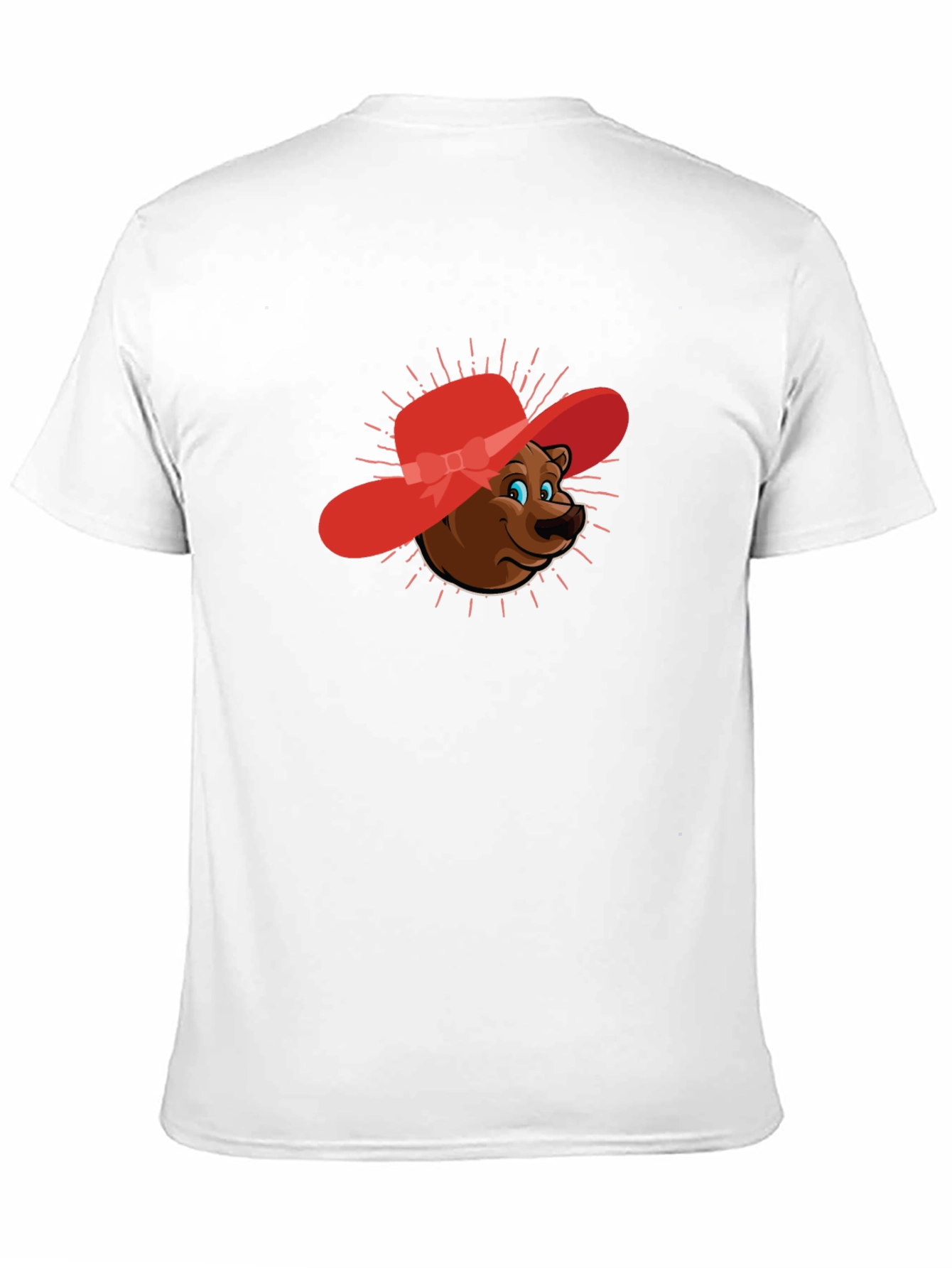 Bear in Red Hat Graphic Tee - Unisex