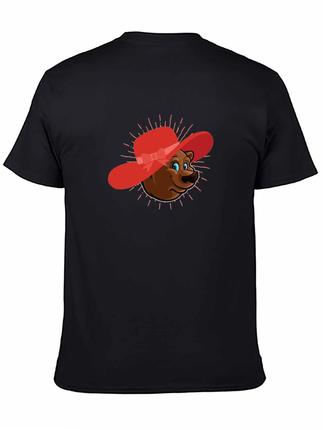 Bear in Red Hat Graphic Tee - Unisex