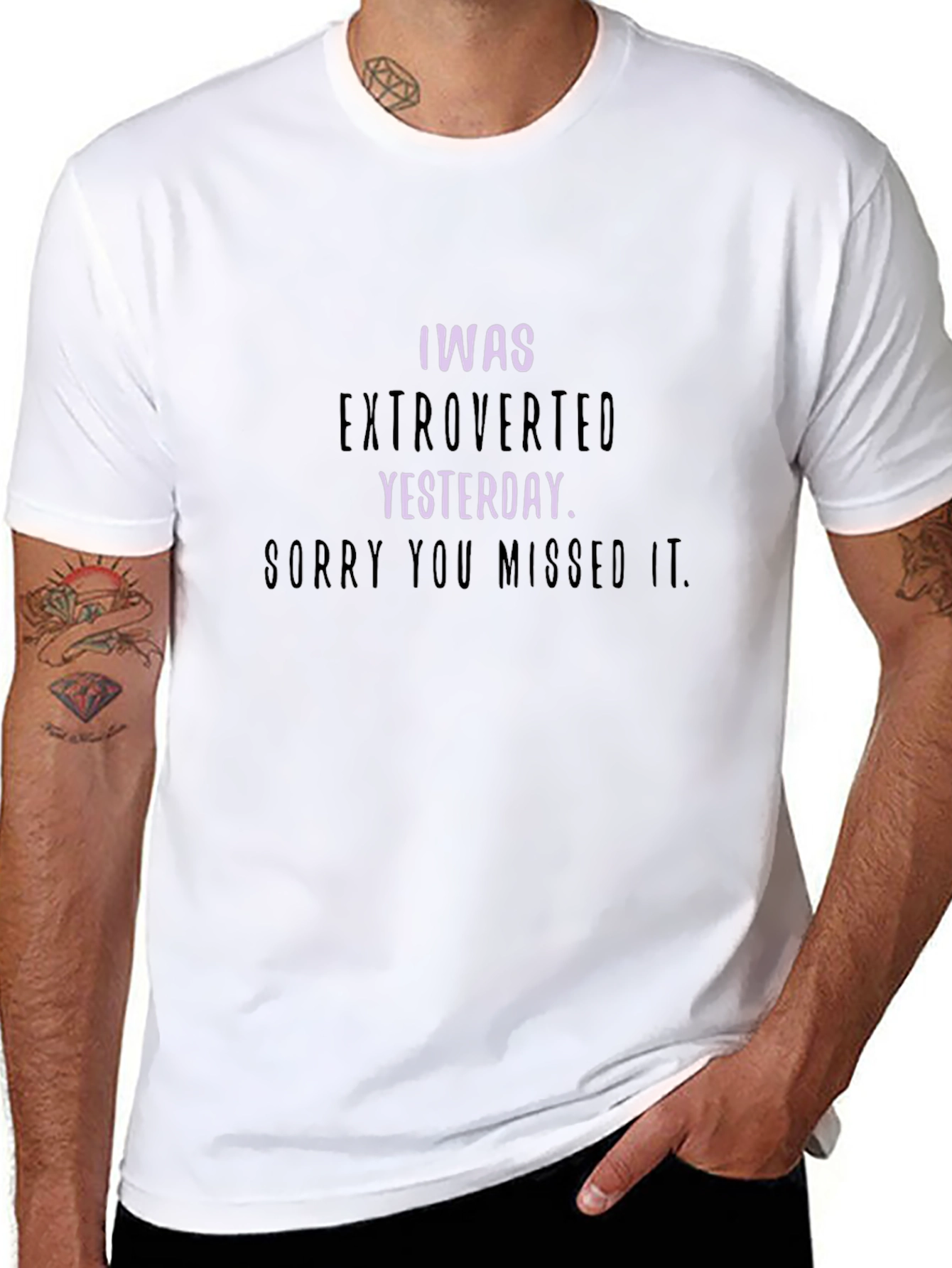 Introvert Humor T-Shirt - I Was Extroverted Yesterday