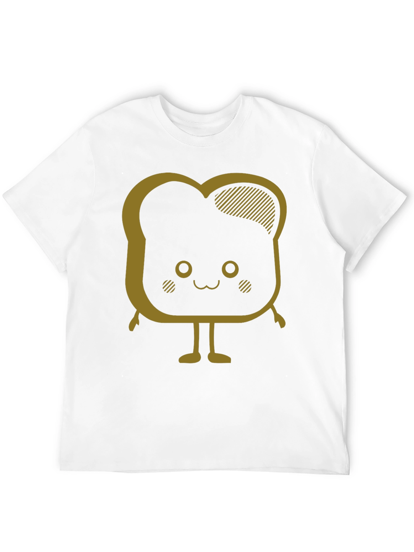 Kawaii Toast Graphic Tee - Unisex Black T-Shirt