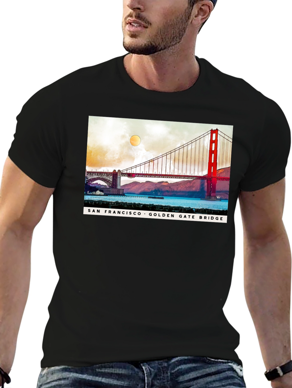 San Francisco Golden Gate Bridge Graphic T-Shirt