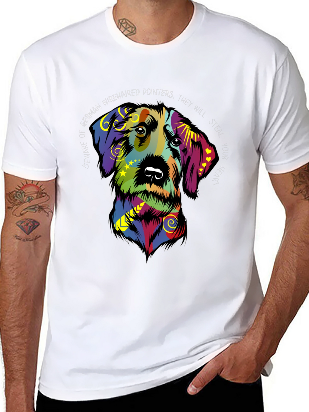 German Wirehaired Pointer Dog Graphic Tee