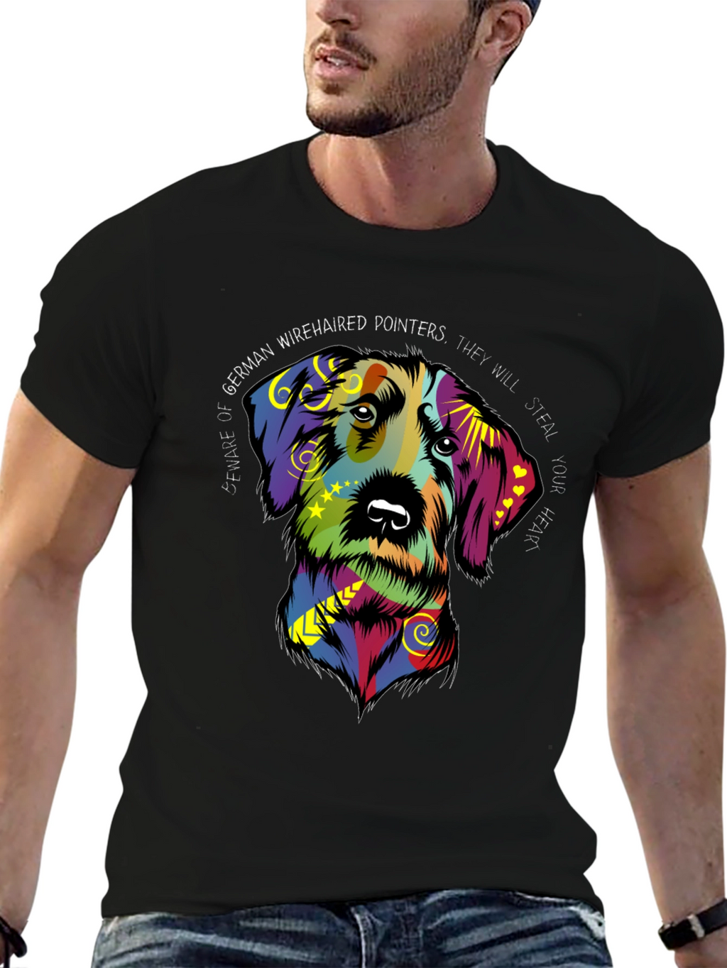 German Wirehaired Pointer Dog Graphic Tee