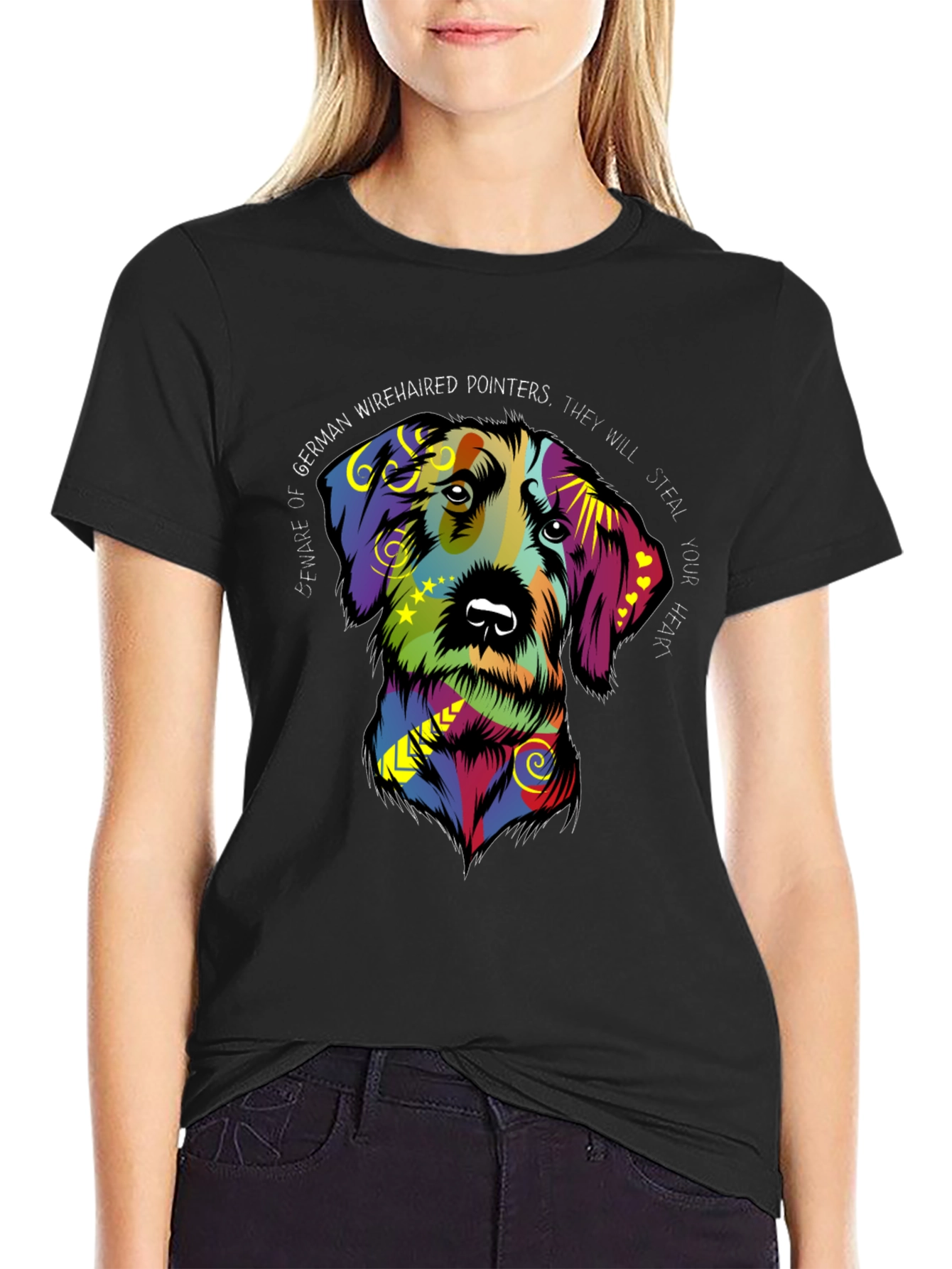 German Wirehaired Pointer Dog Graphic Tee
